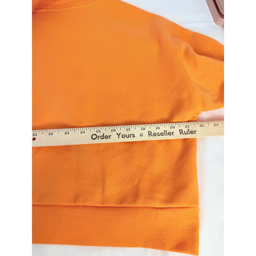 Under Armour Womens Orange Loose Drawstring Hood Long Sleeve Cropped ZipUp Hoodi - Picture 10 of 10